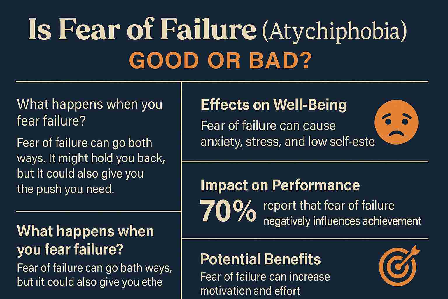 fear of failure (atychiphobia)